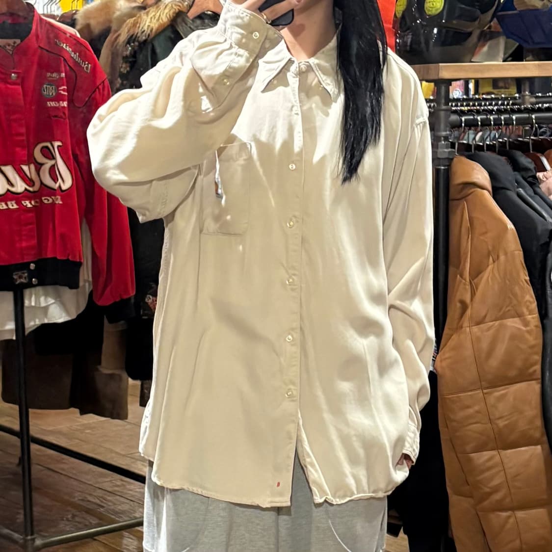 [HI] Carhartt 칼하트 긴팔 셔츠 라이트베이지 상품이미지2