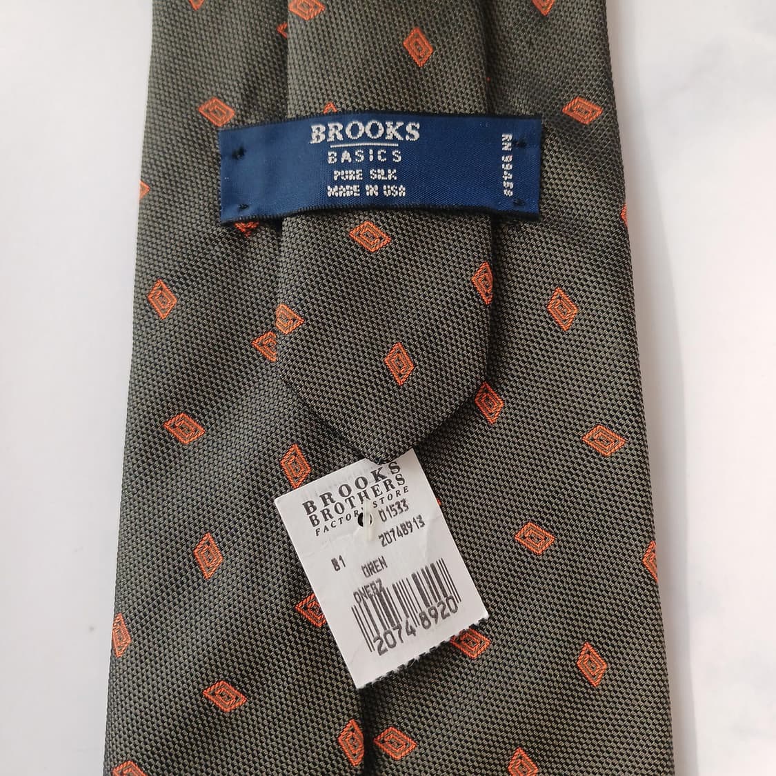 브룩스브라더스 실크 다크그린 다이아 넥타이 10cm A등급 A18869
 상품이미지5