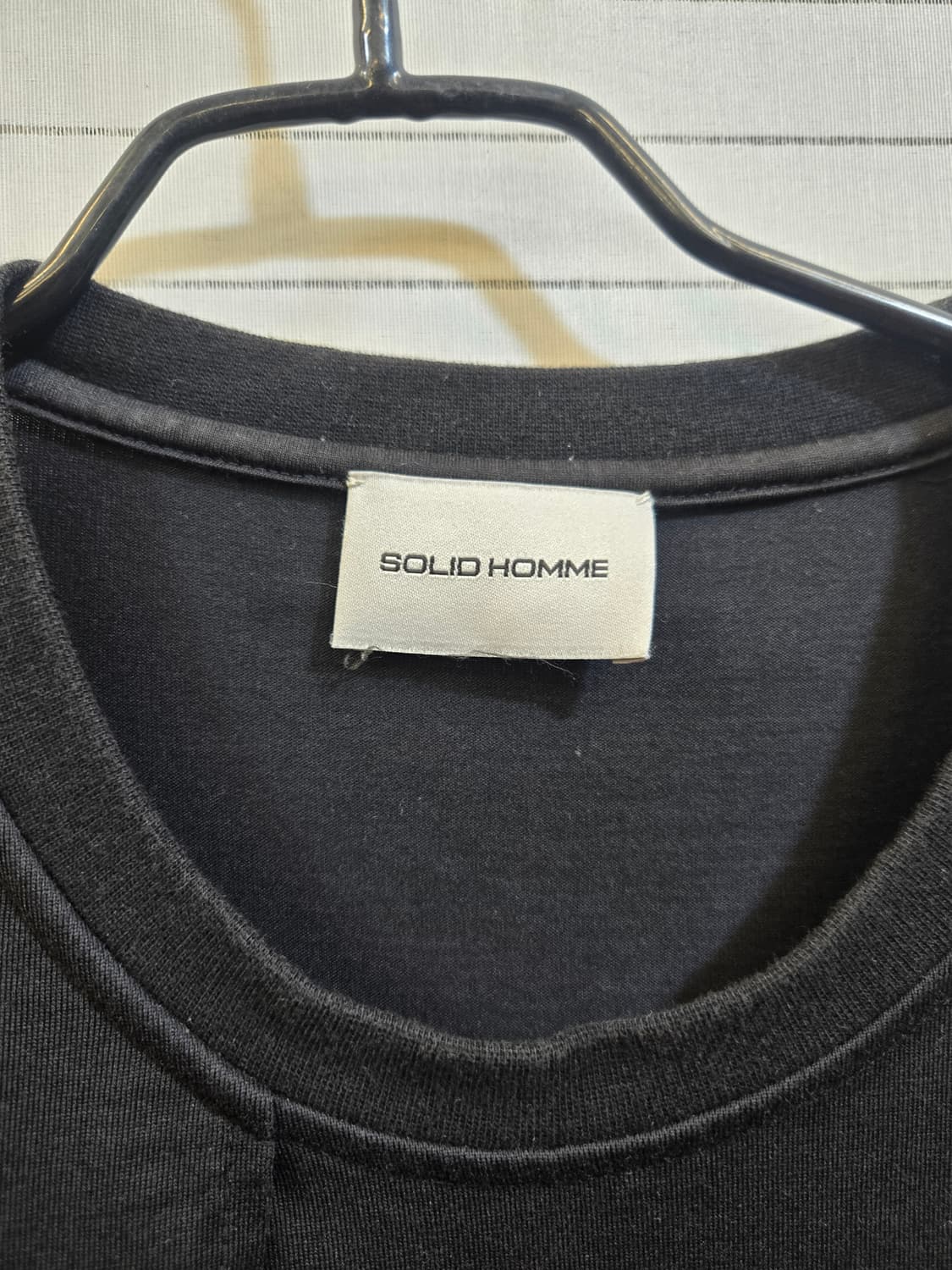 솔리드옴므 레이어드 반팔 티셔츠 블랙 상품이미지2