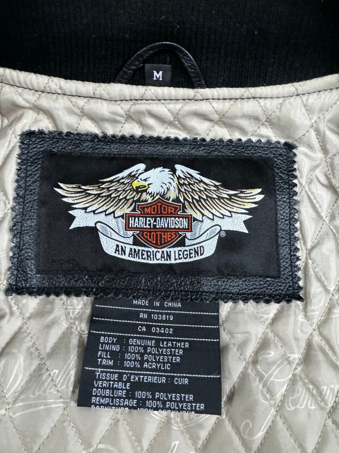 할리데이비슨 레더 바시티 자켓 M 상품이미지6