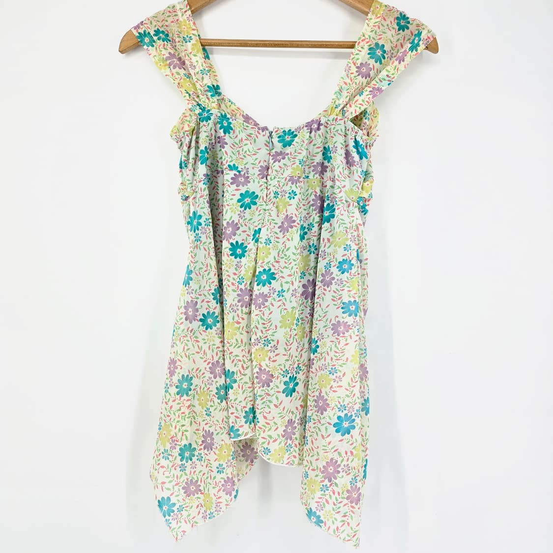 일본 빈티지 플라워 리본 페프 블라우스 (감성룩) 상품이미지8