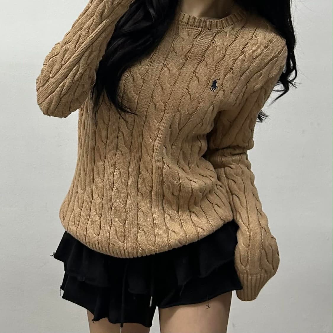 폴로 랄프로렌 신형 큐알택 베이지 케이블 니트 스웨터(S) 상품이미지4