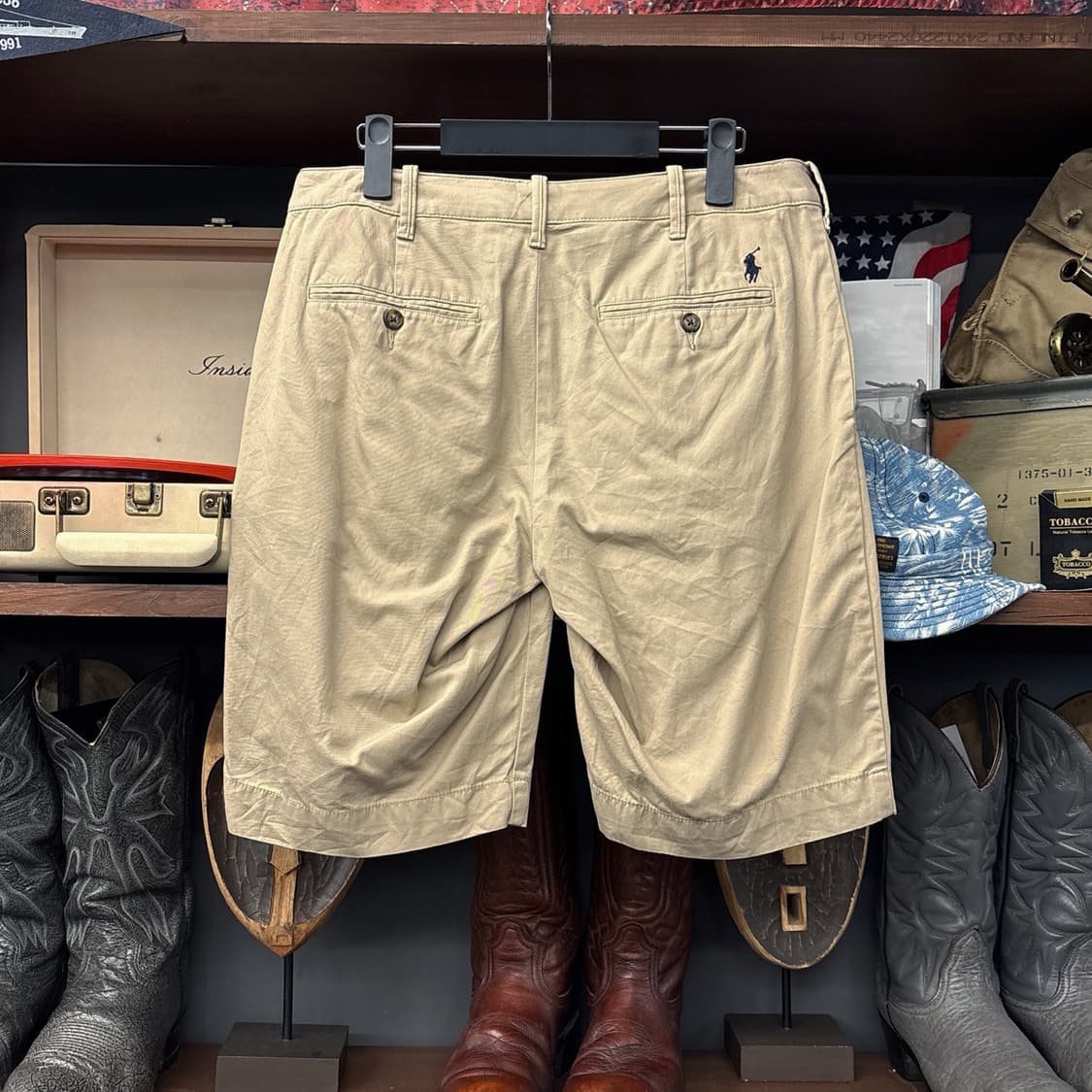 신형라벨 폴로 랄프로렌 클래식 치노 쇼츠팬츠 포니자수 진베이지 N1110 상품이미지2