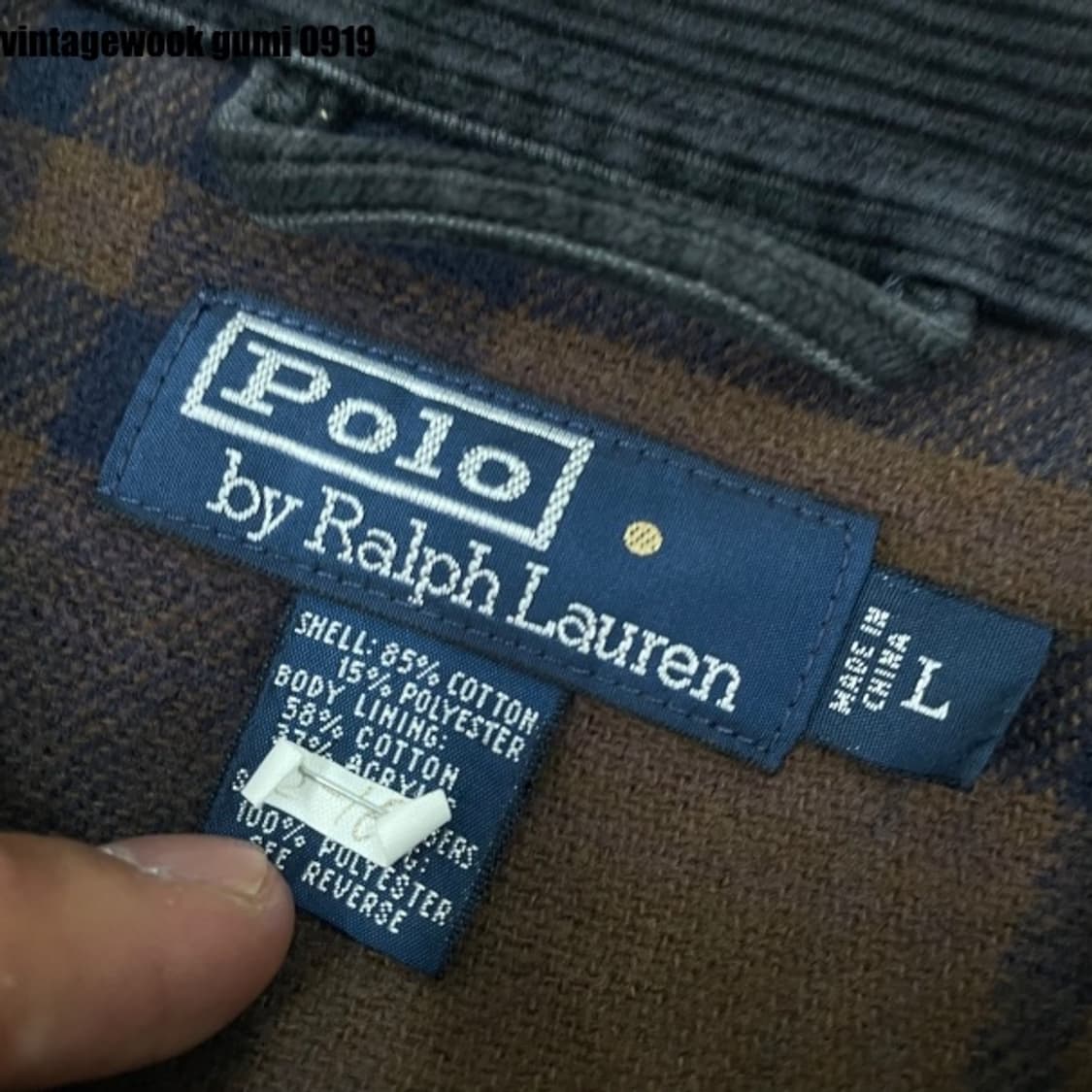 폴로 코듀로이 자켓 L 상품이미지3