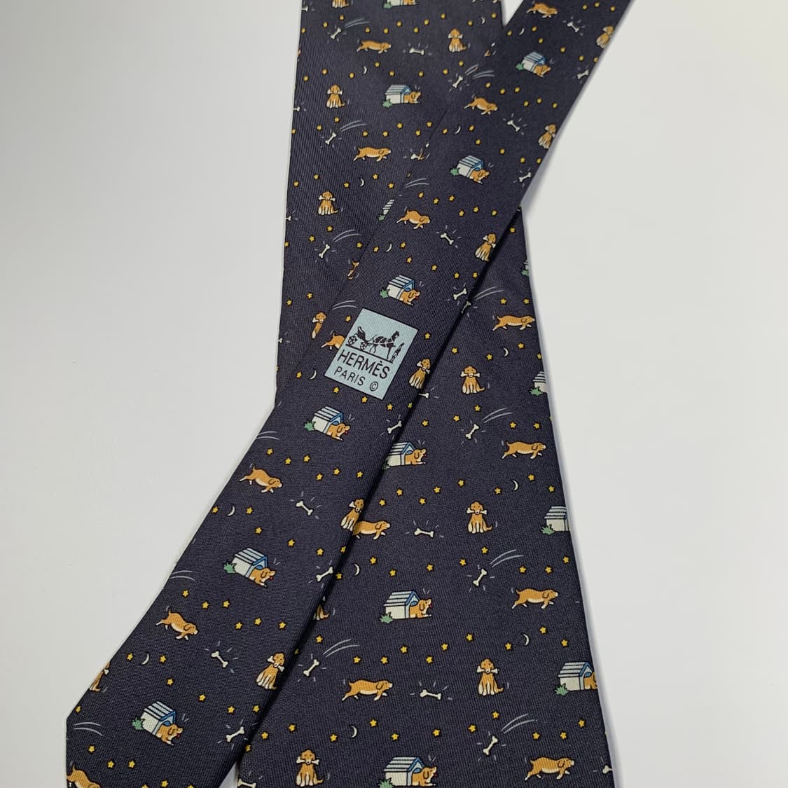 에르메스(HERMES) 챠콜그레이 100실크 명품 정장넥타이 A+등급 상품이미지4