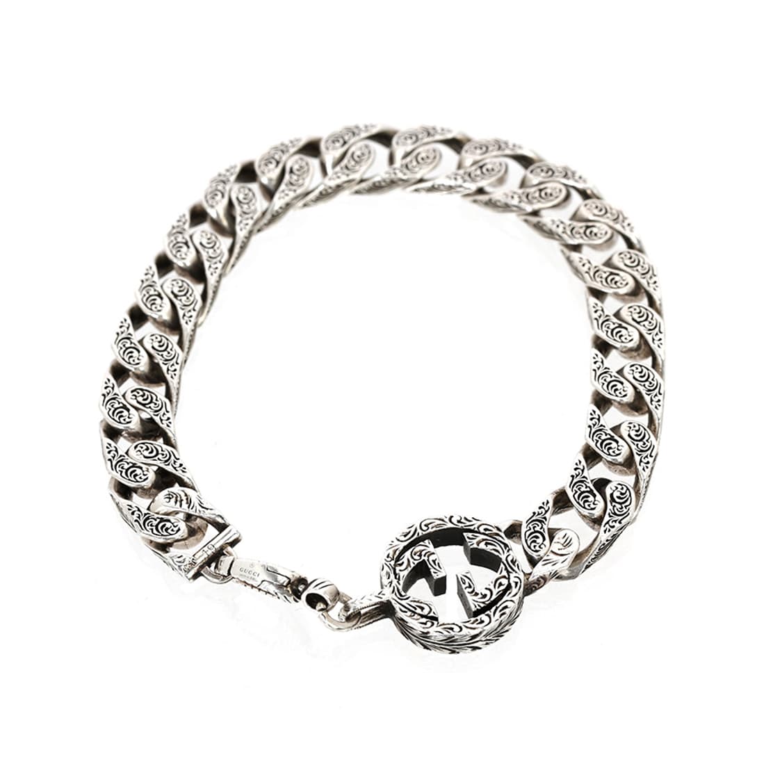 구찌 인터로킹 체인팔찌 G로고 실버팔찌 19호 454245 상품이미지2