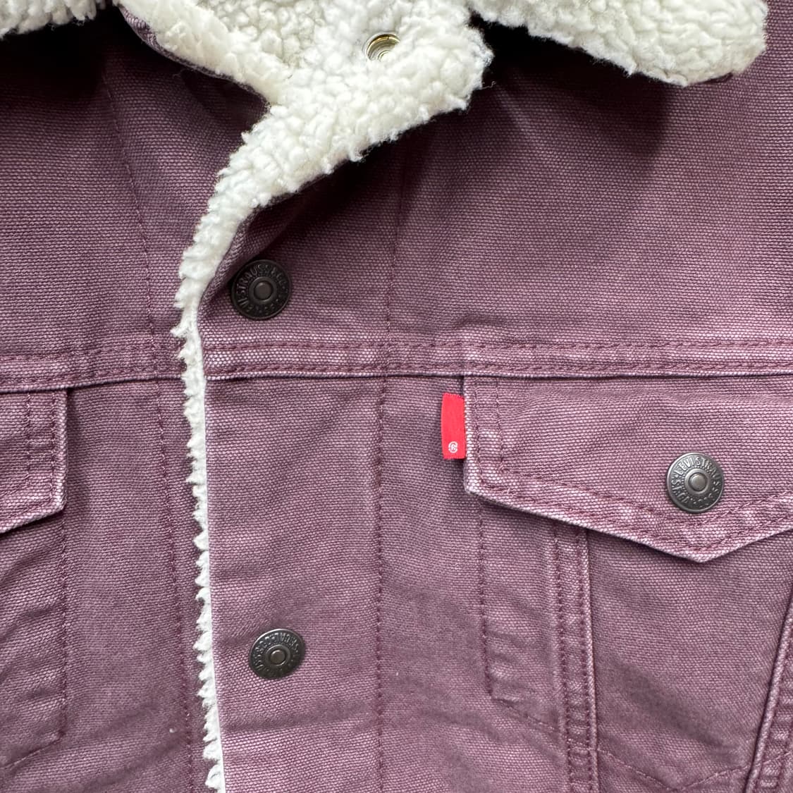 리바이스 타입 3 쉐르파 트러커 자켓 와인 S 상품이미지5