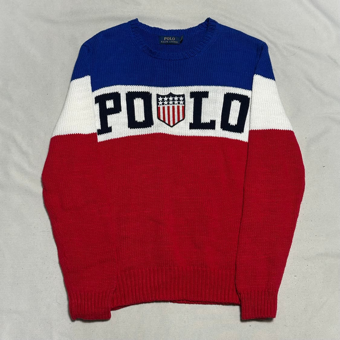 M 폴로랄프로렌 빅로고 배색 코튼 니트 상품이미지2