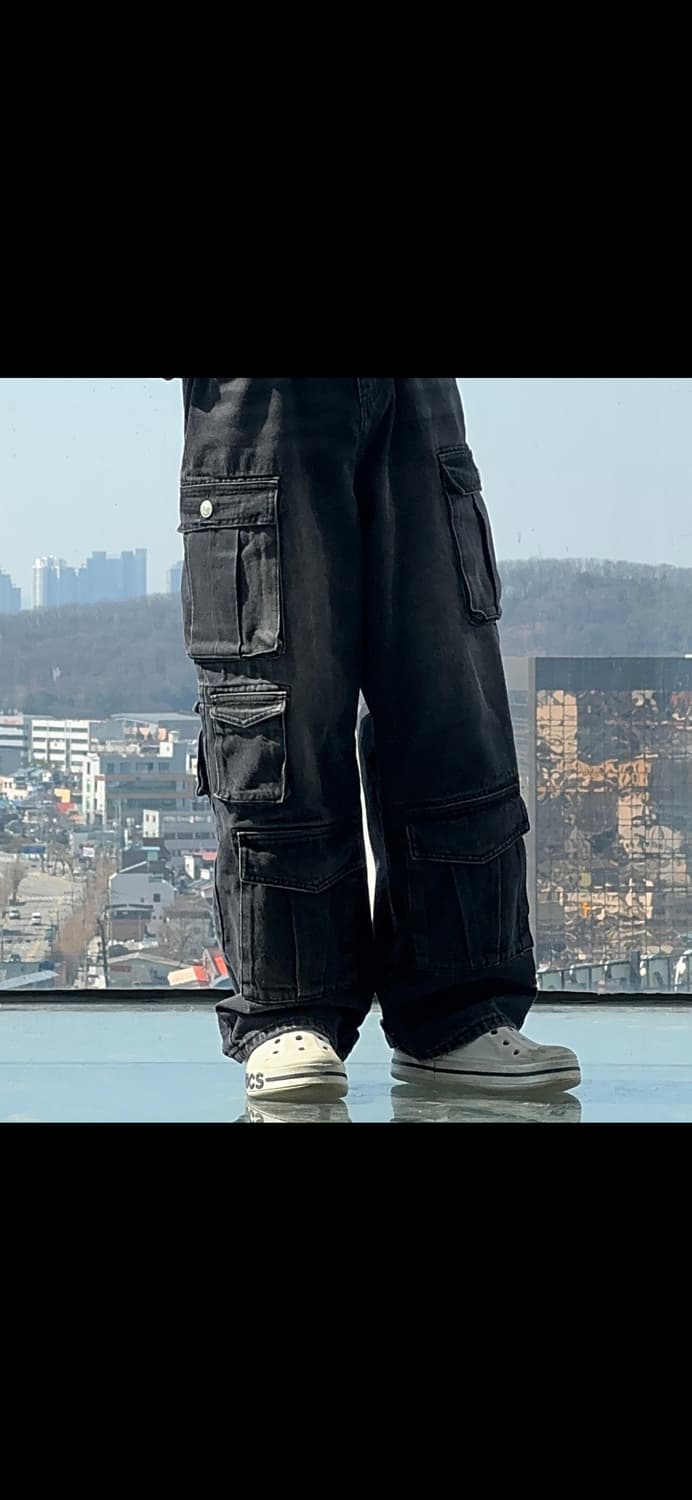 esoo카고흑청데님 상품이미지1