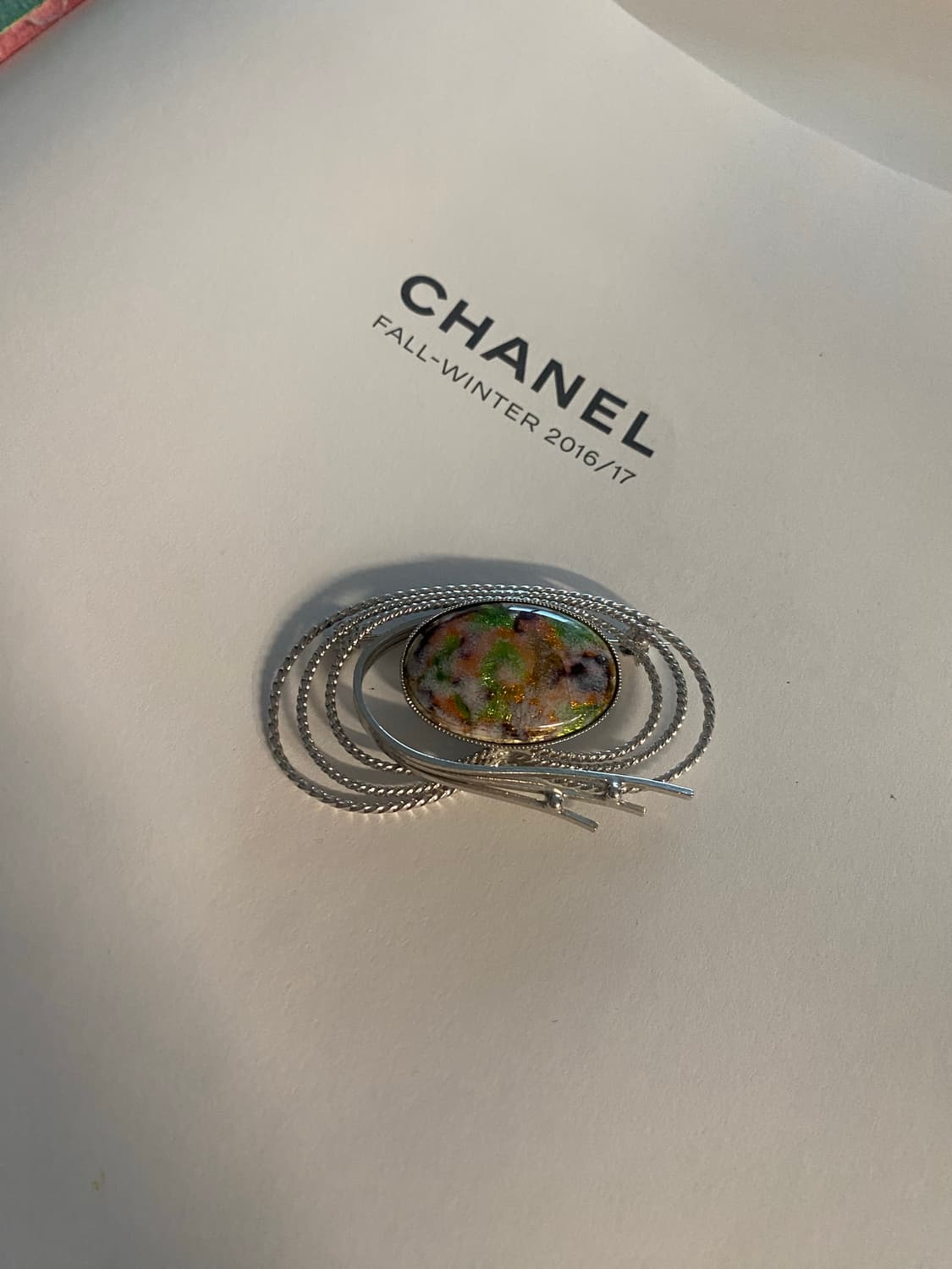 빈티지 오벌 스톤 브로치 상품이미지4