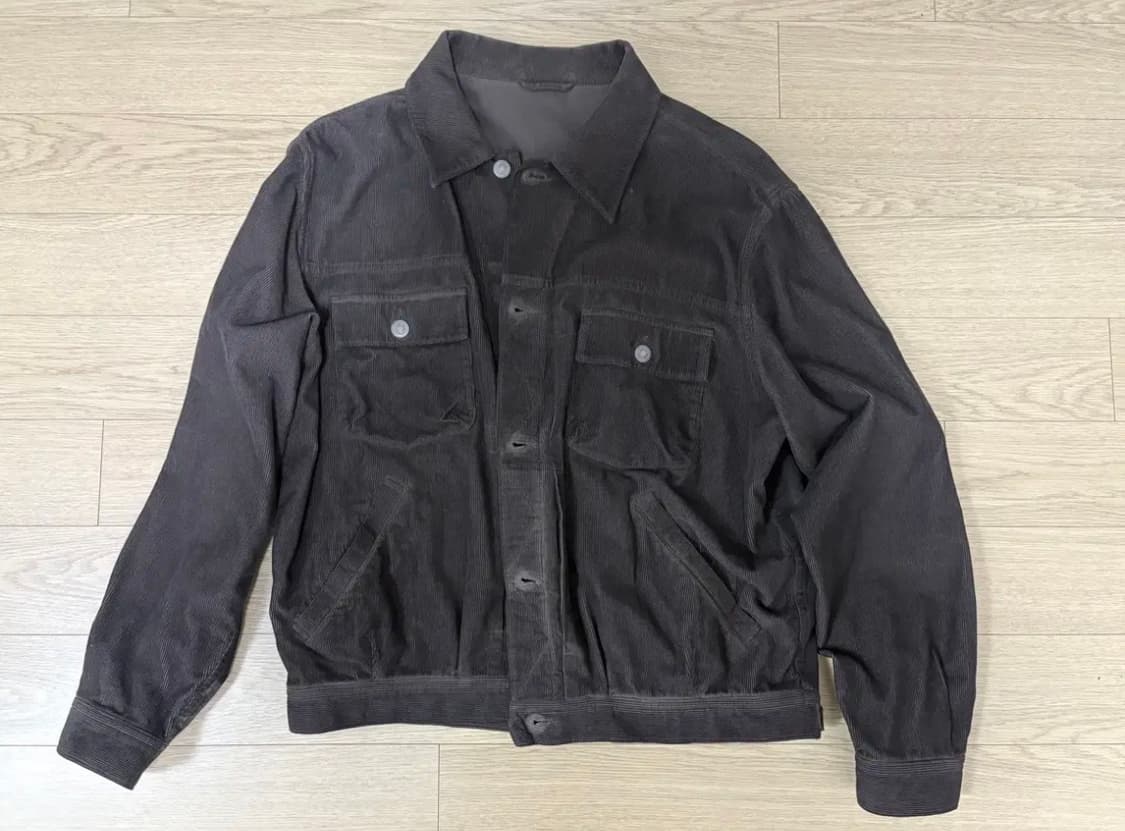 2) 24fw 초판 폴리테루 유즈드 트러커 코듀로이 카모 브라운 상품이미지1