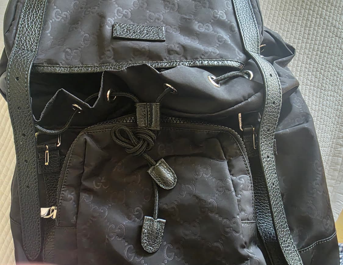 구찌 나일론 백팩 블랙 상품이미지3