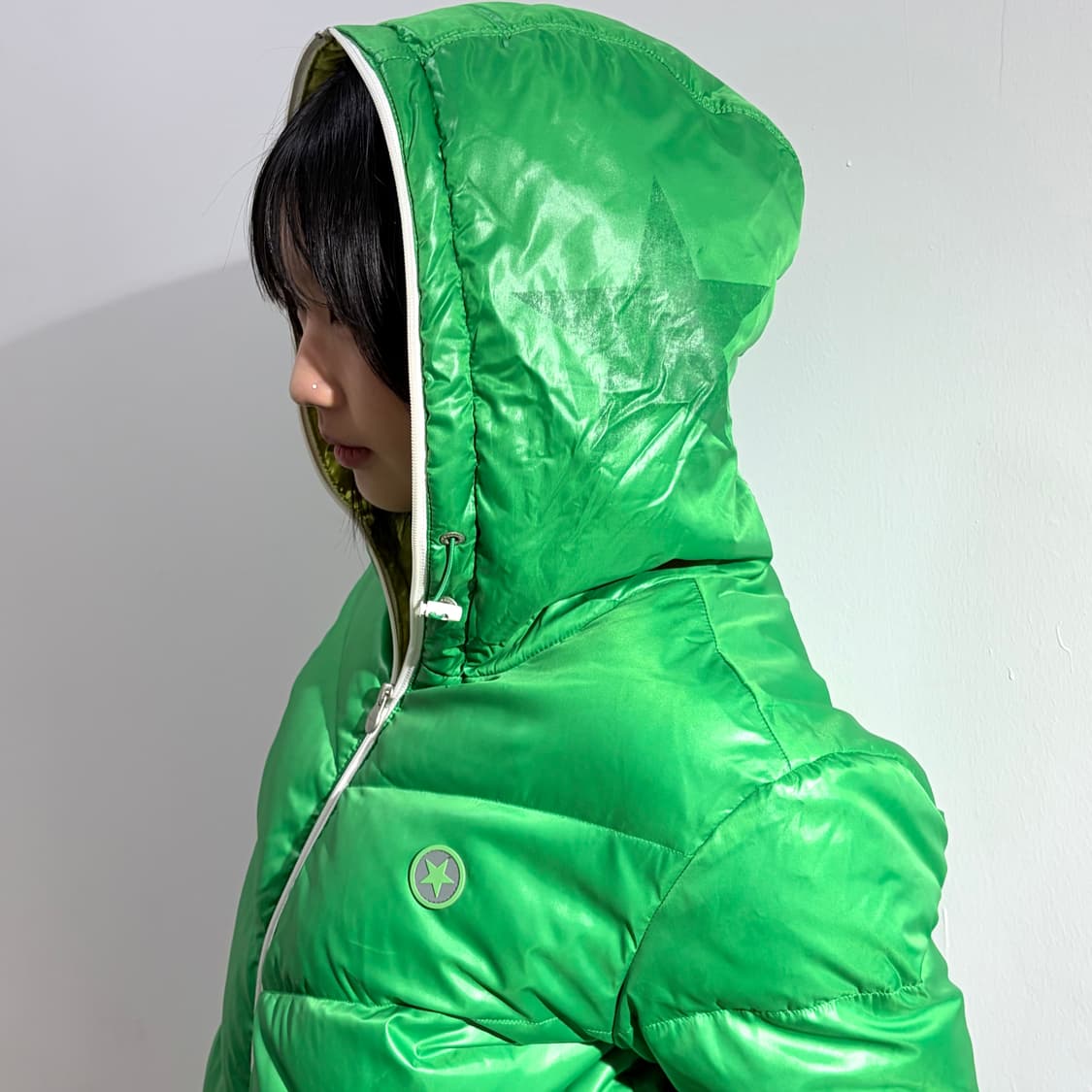 컨버스 별 스타 초록 풀오버 패딩 상품이미지1