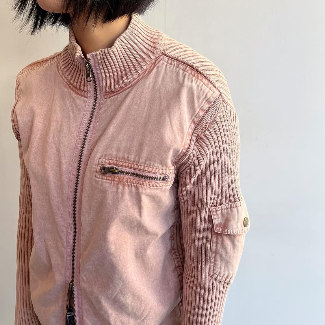 Japan brand 일본 빈티지 투웨이 집업 니트 상품이미지8