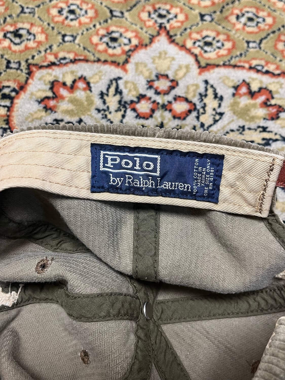 폴로 랄프로렌 코듀로이 볼캡 카키베이지 상품이미지7