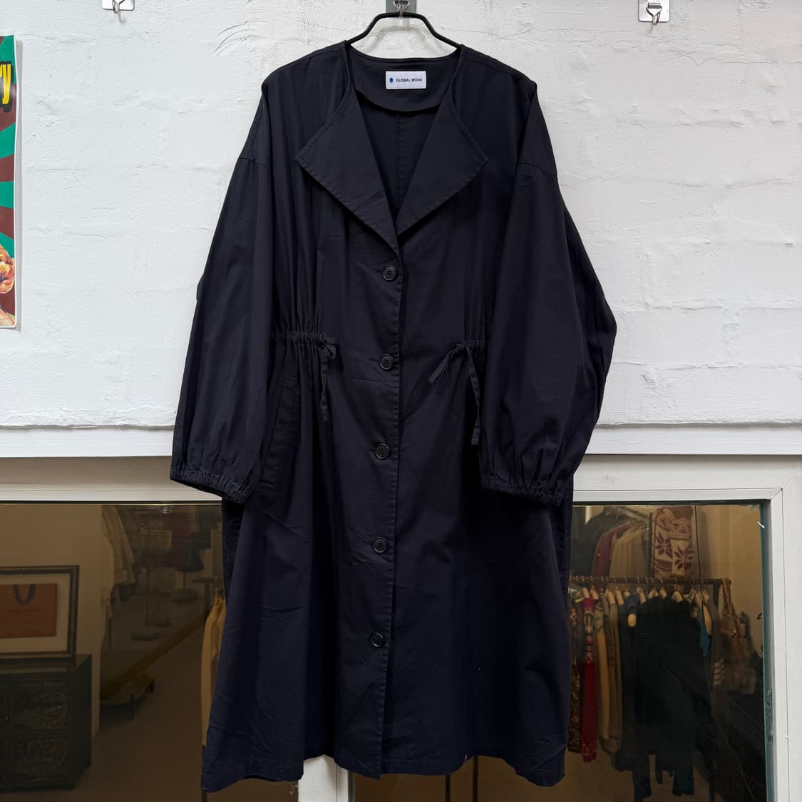 Global Work 블랙 여성 롱 코트 원피스 F 상품이미지1