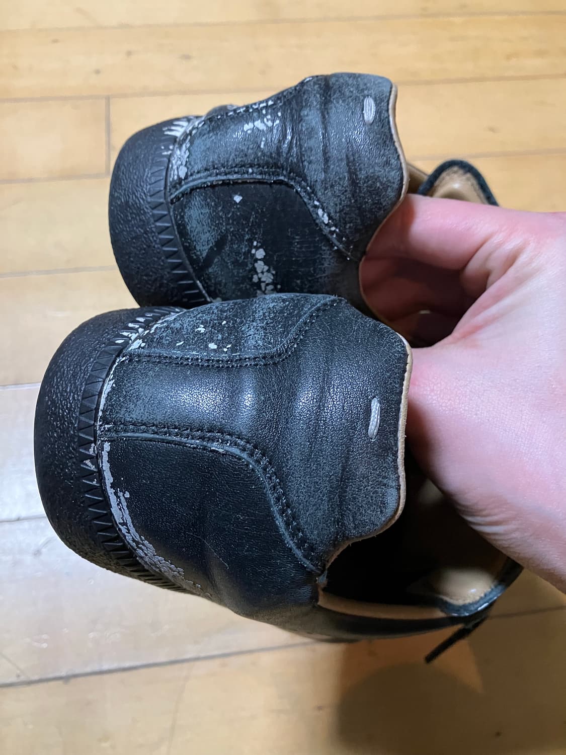 Margiela 독일군 페인티드 레플리카 블랙슈즈 43 상품이미지6