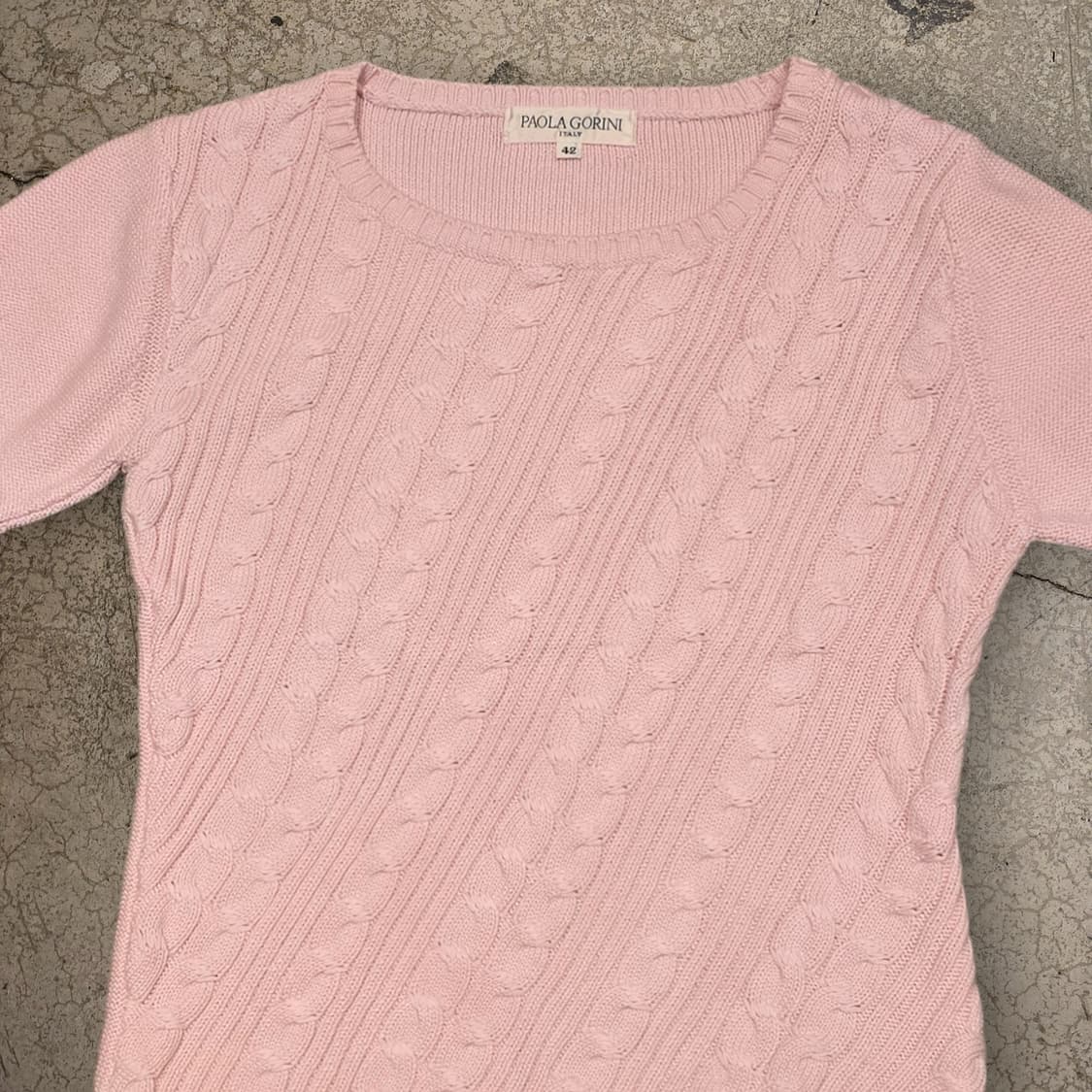 파올라 고리니 케이블 반팔 니트 상품이미지2