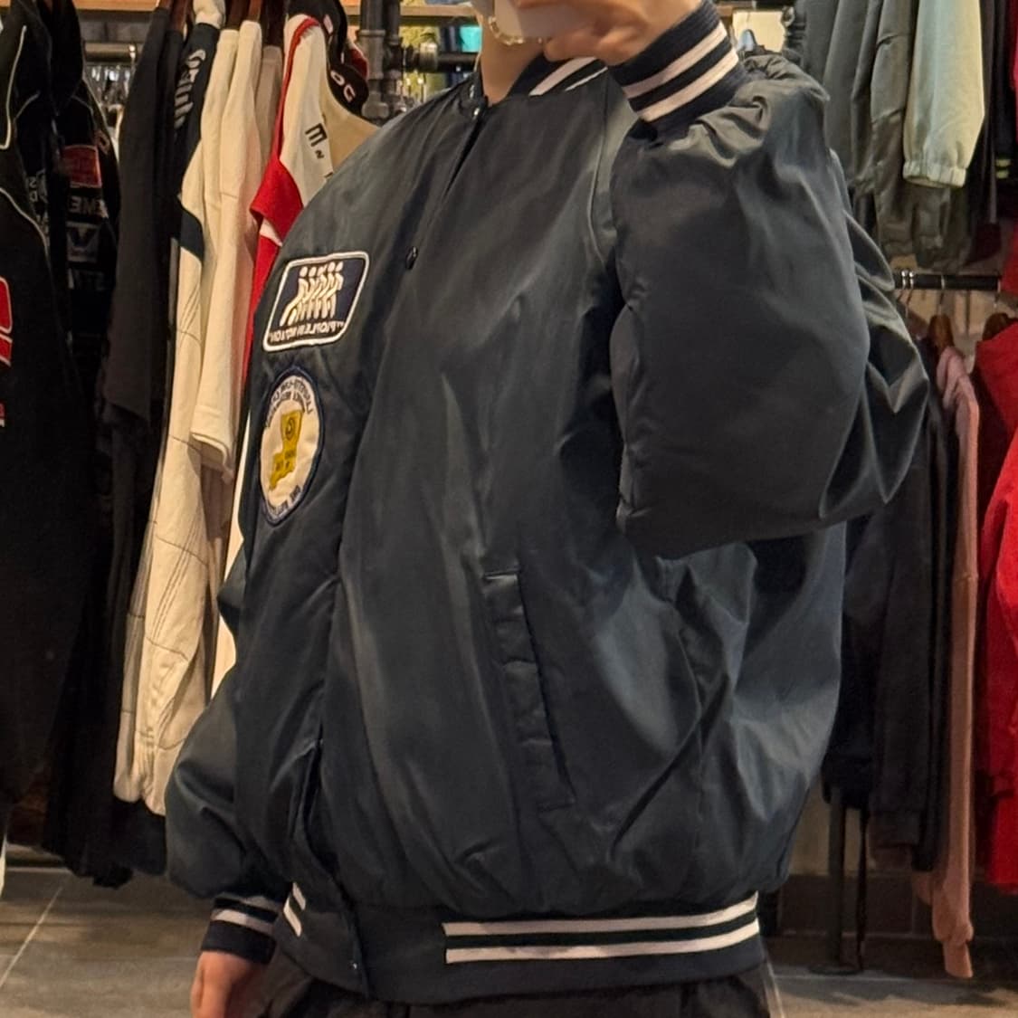 [NO.9] VTG 새틴 바시티 자켓 상품이미지4