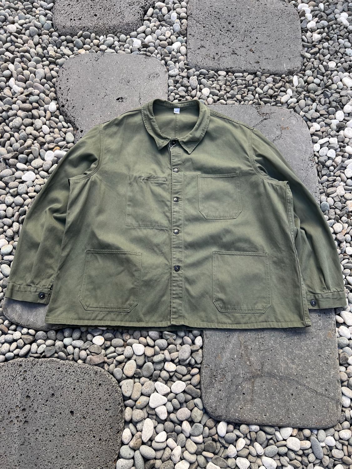 (BIGSIZE)(OLIVEGREEN)OLD FRENCH 프렌치워크자켓 상품이미지1