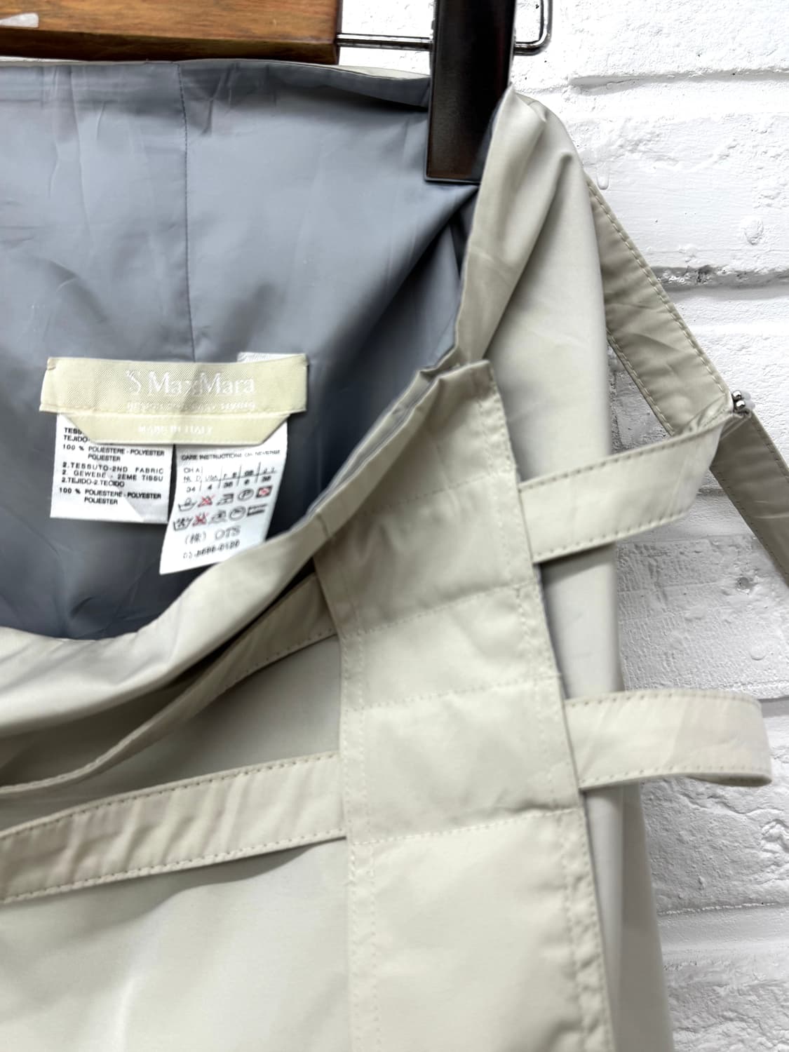 막스마라 아이보리 더블벨트 미디스커트 상품이미지2