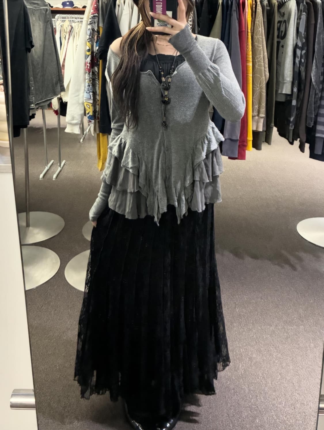 Grey Vintage Ruffle 🐩🐾 상품이미지3