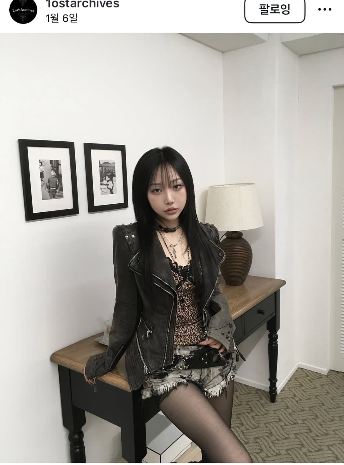 로스트아카이브스 빈티지 shalang 스터드 라이더자켓 상품이미지2