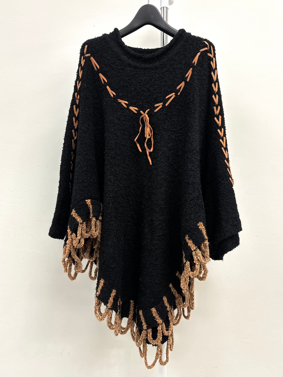 빈티지 히피 블랙 케이프 망토 판쵸 상품이미지5