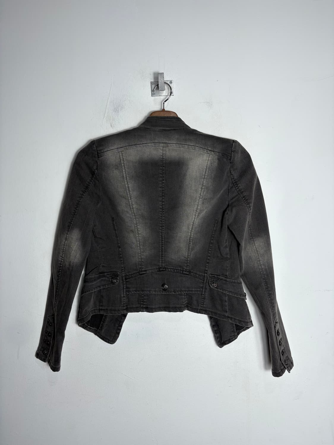 은장 단추 흑청 데님 자켓 상품이미지5