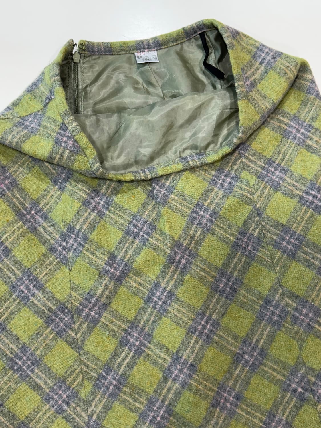 gaminerie 빈티지 체크 울 미디 스커트 상품이미지6