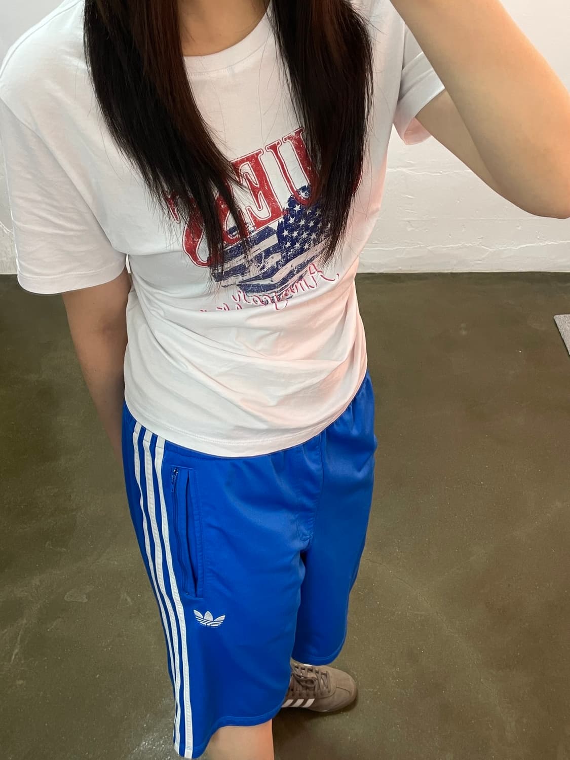아디다스 삼선 트레이닝 반바지 블루 100 상품이미지1