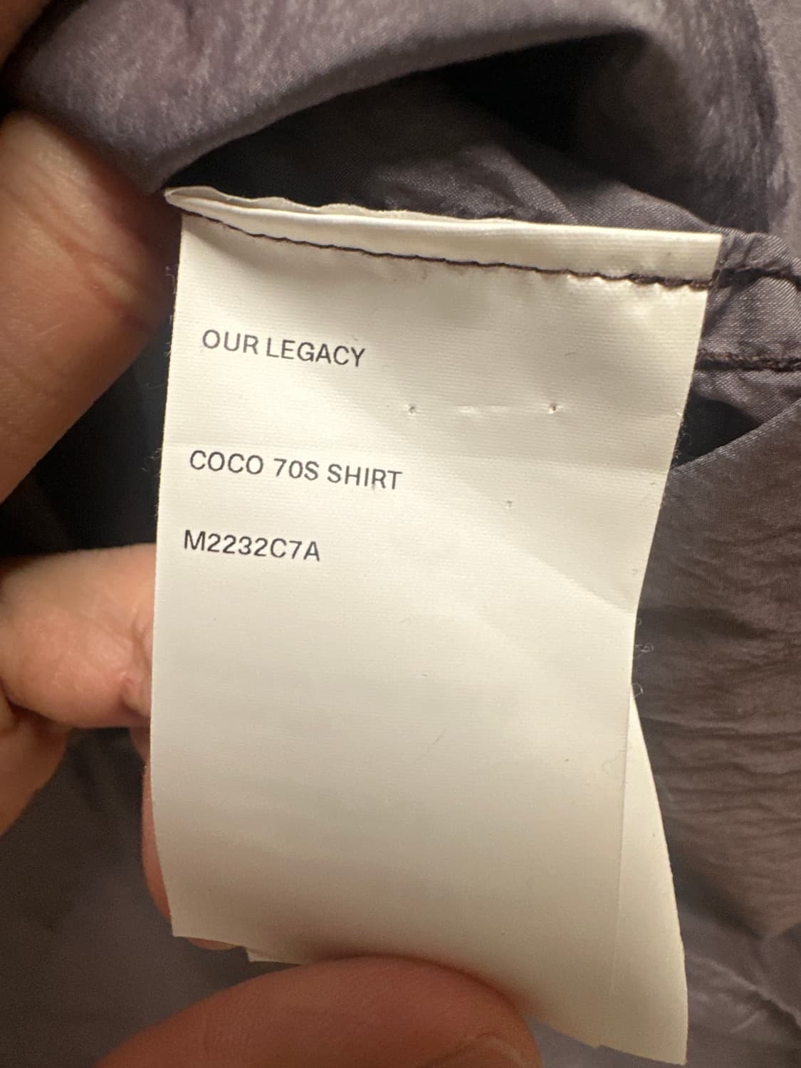 아워레가시 코코 70s 셔츠 라벤더 50 상품이미지3