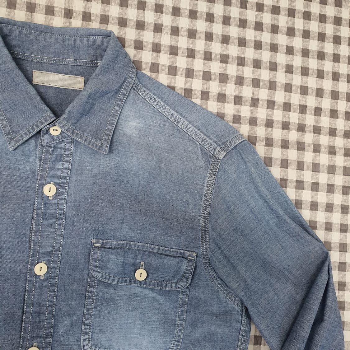 유니클로 데님 청셔츠 남자95 상품이미지3