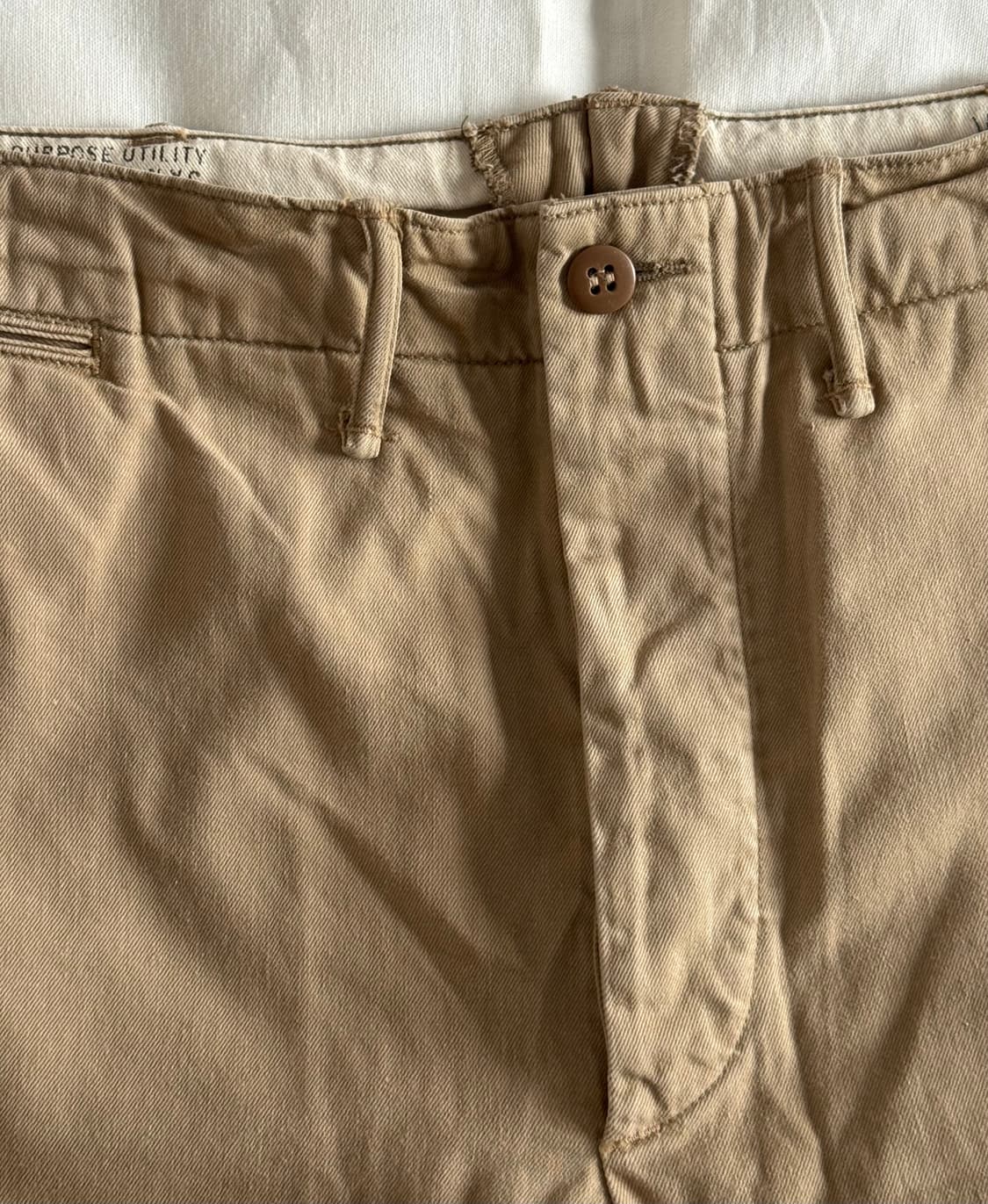 [33] RRL 더블알엘 오피서 치노 팬츠 카키 상품이미지4