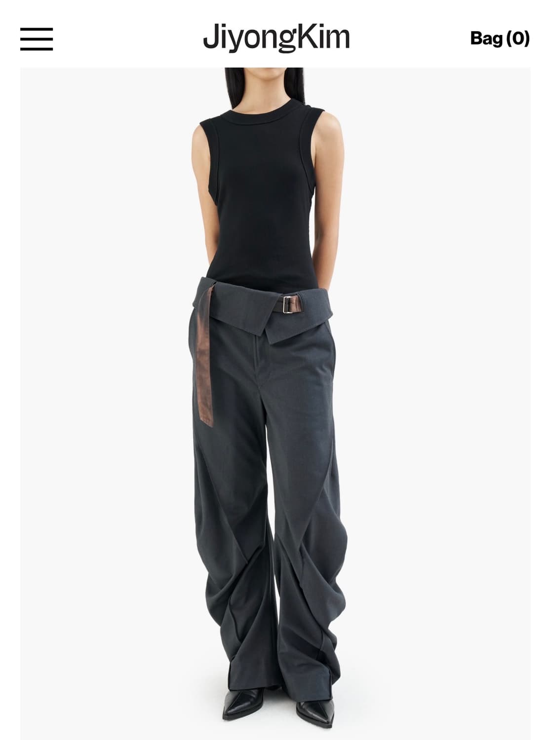 Sun-Bleached Curved Trousers - 상품이미지1