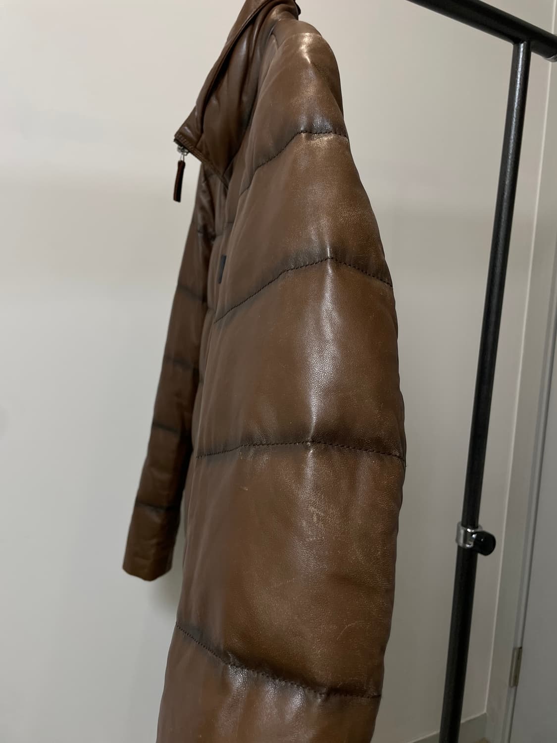 (M) Armani Jeans 아르마니 진스 브라운 투웨이 양가죽 패딩 상품이미지7