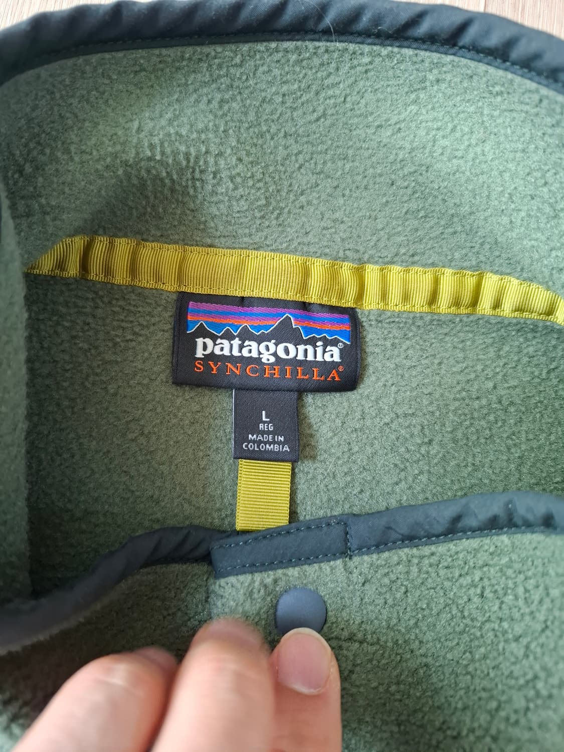 L 파타고니아 신칠라 헤비웨이트 플리스 풀오버 올리브 카키 그린 상품이미지3