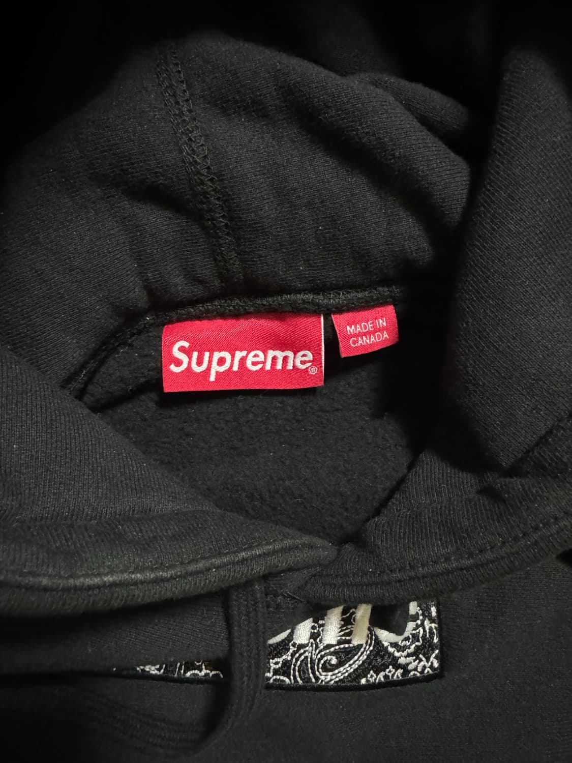 [s] 슈프림 박스로고 반다나 후드 블랙 상품이미지3