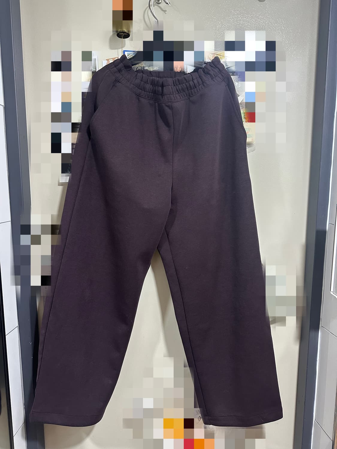 유니클로 C 스웨트 와이드 팬츠 다크 브라운 상품이미지2