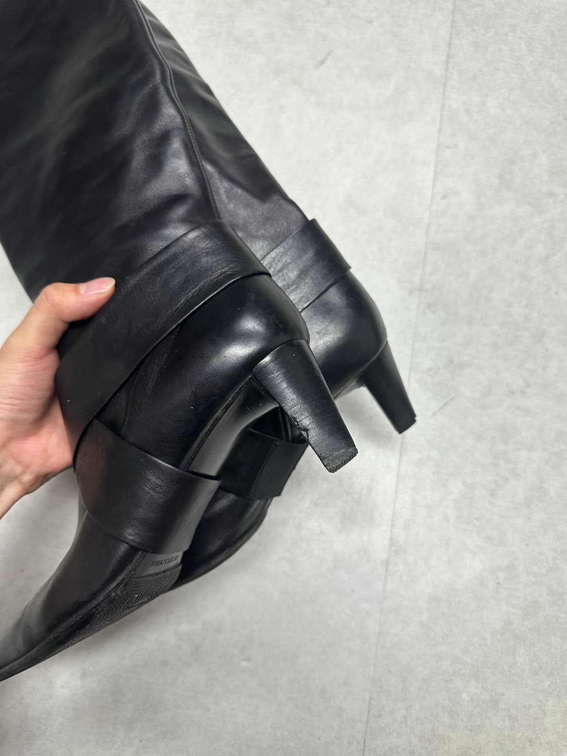 세르지오 로시 스트랩 레더 롱부츠 상품이미지7