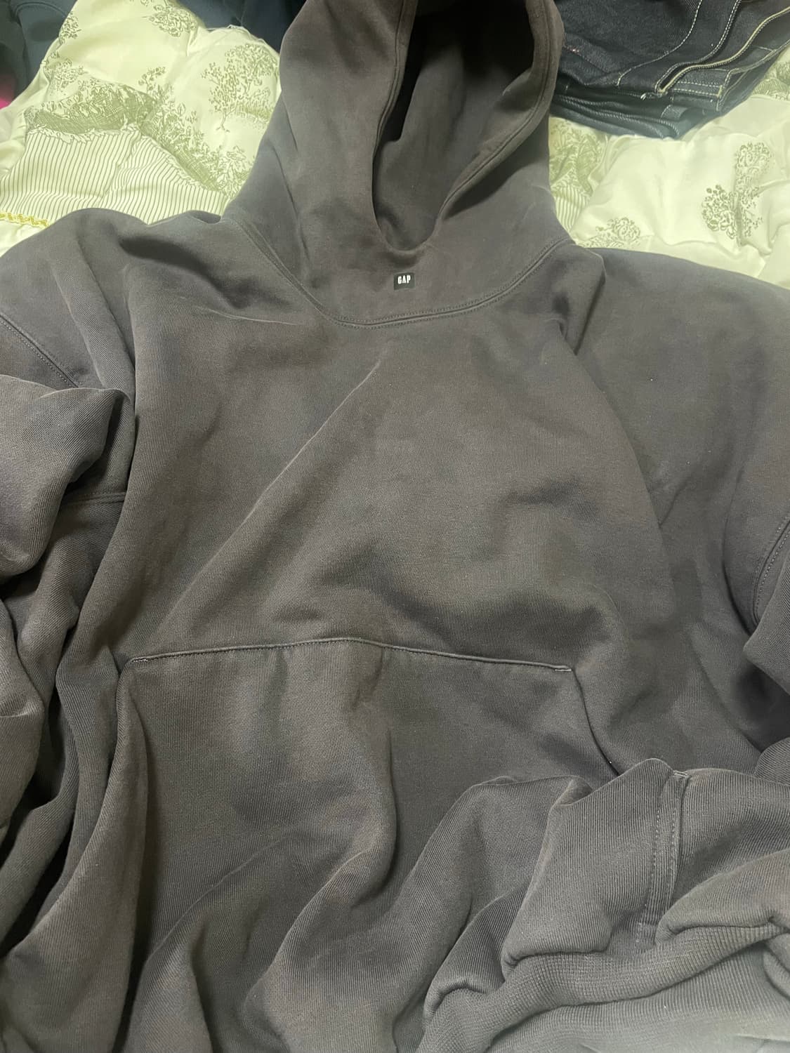 이지갭 발렌시아가 로고 후드 블랙 s 상품이미지2