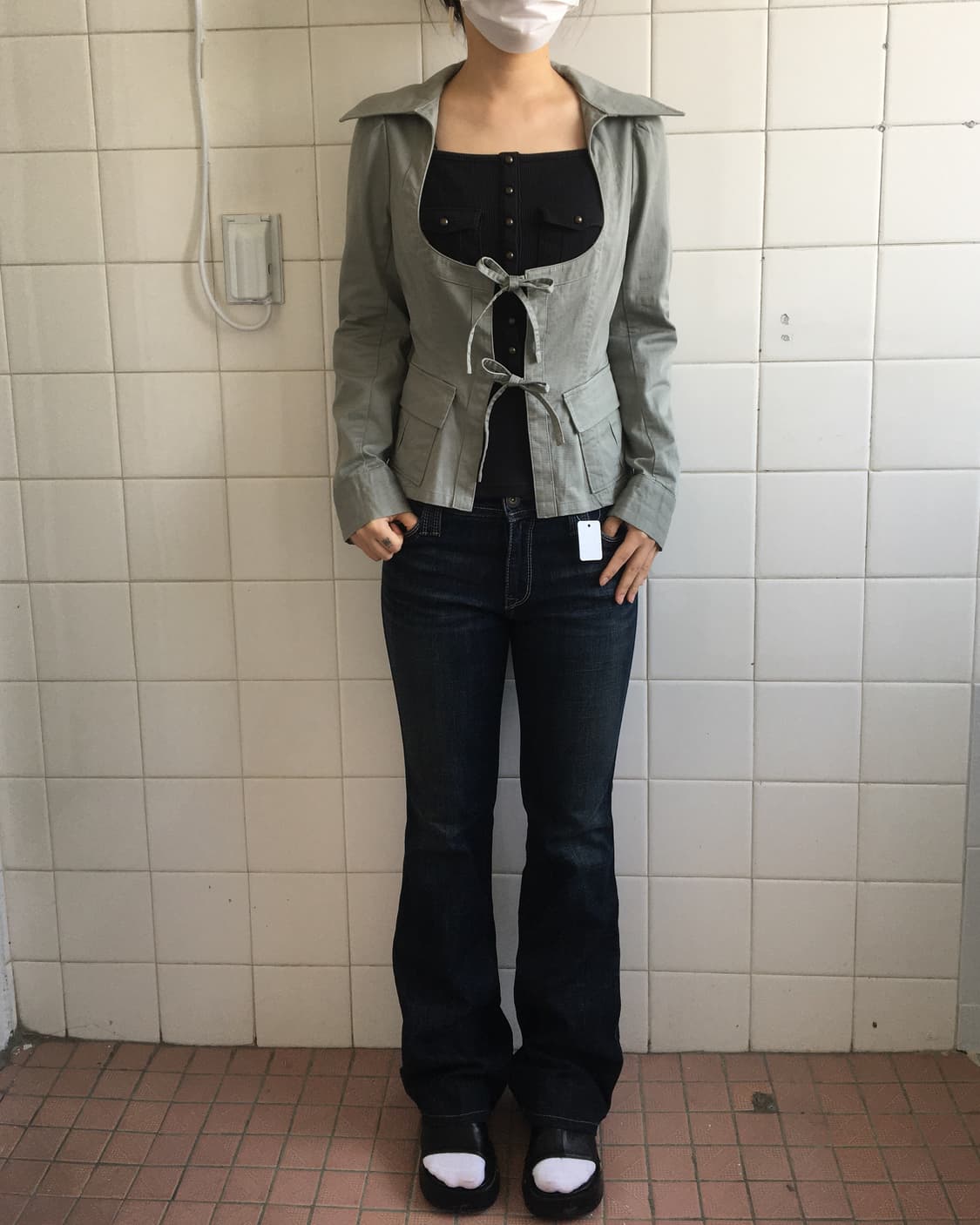 Tied point shirt jacket 상품이미지5