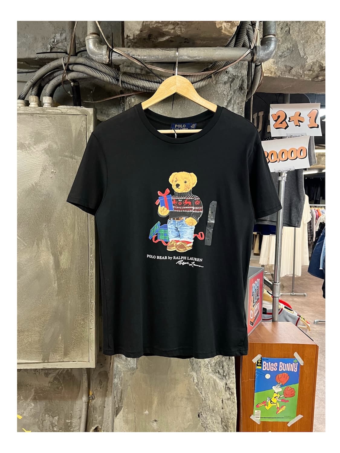 폴로 랄프로렌 베어 반팔티 블랙 M #csz4112 상품이미지1
