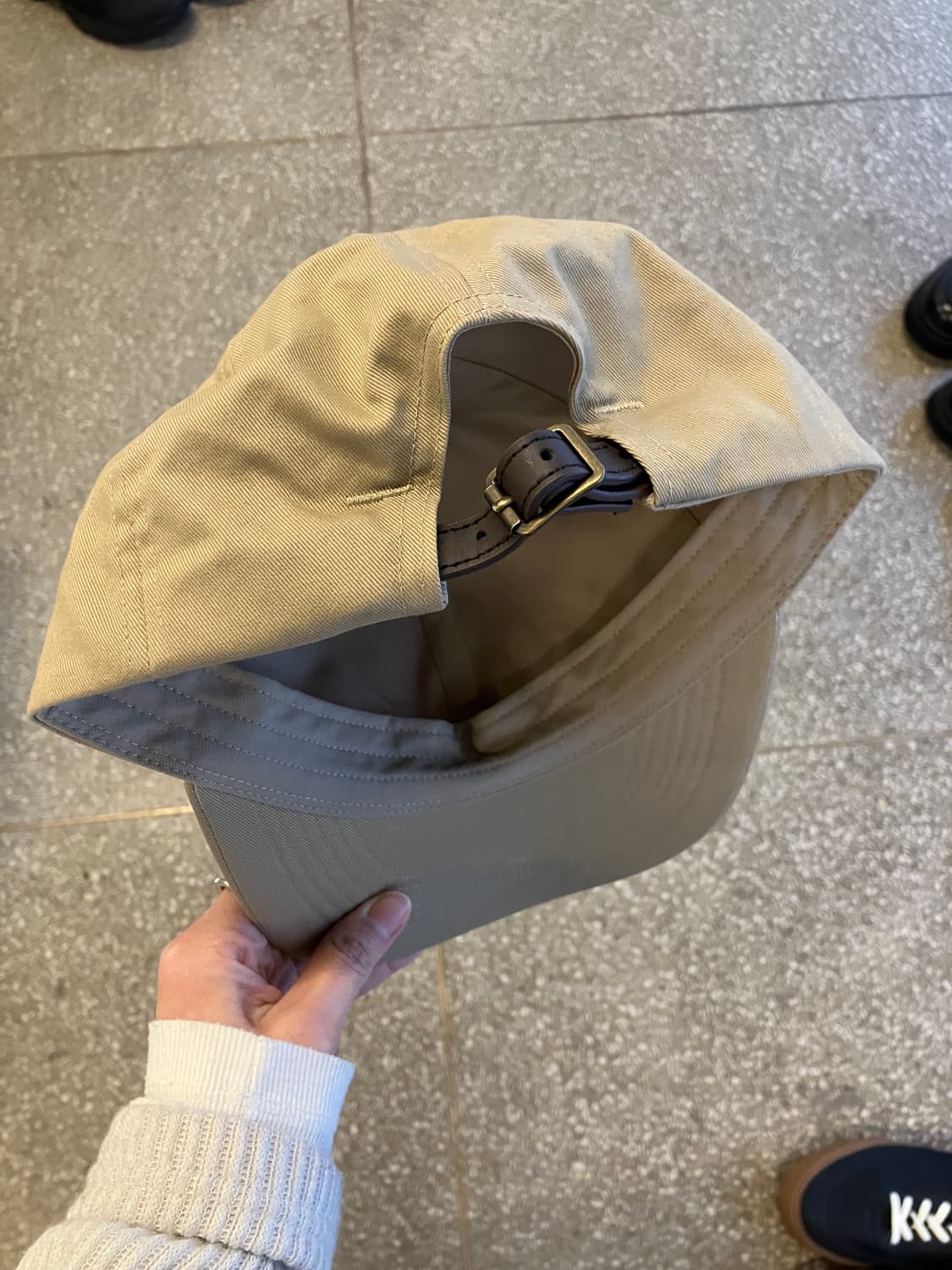 유니클로 uv cut 트윌 볼캡 베이지 미사용 상품이미지7