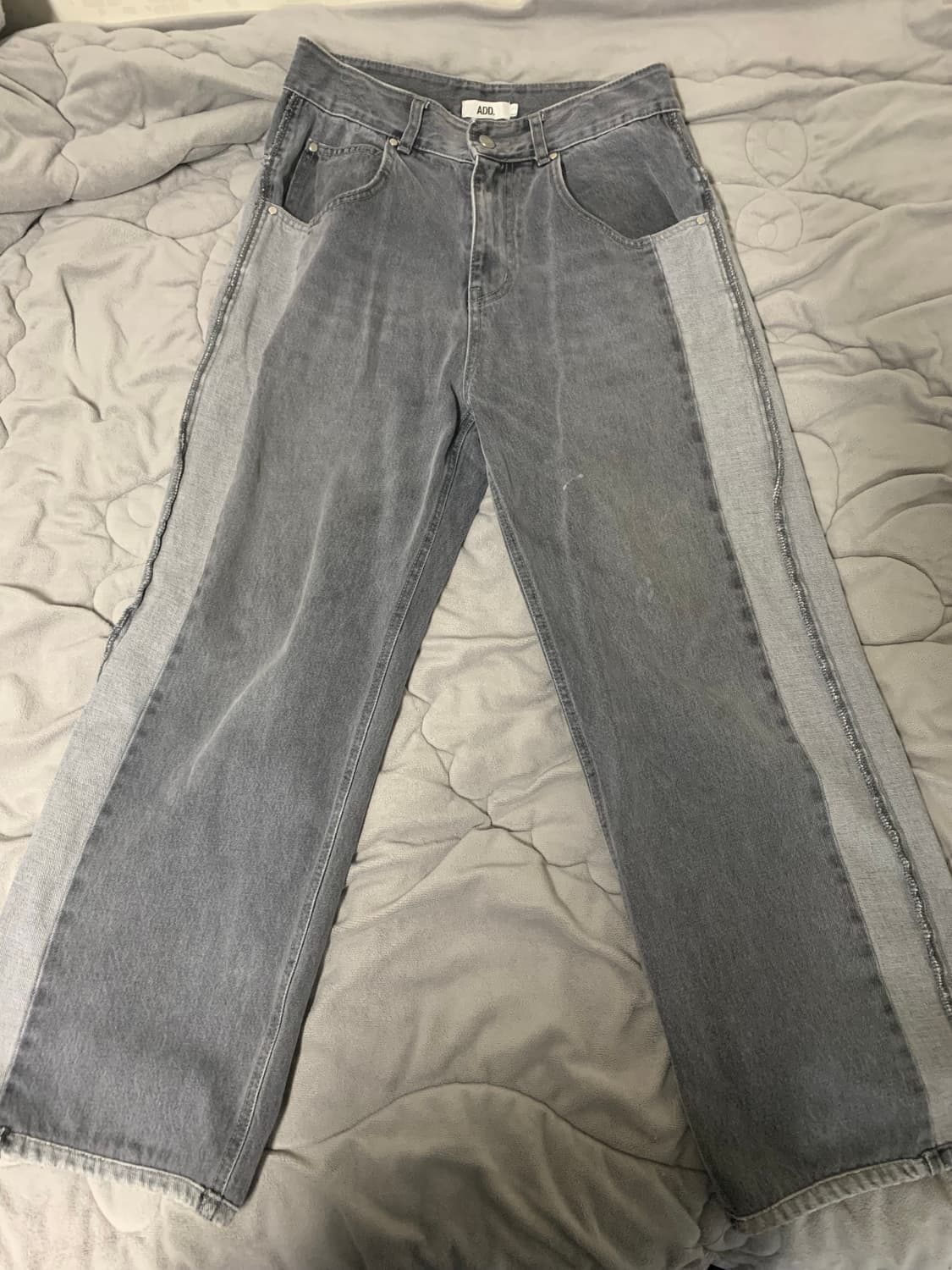 ADD. 투톤 데님 와이드 팬츠 (S사이즈) 상품이미지1