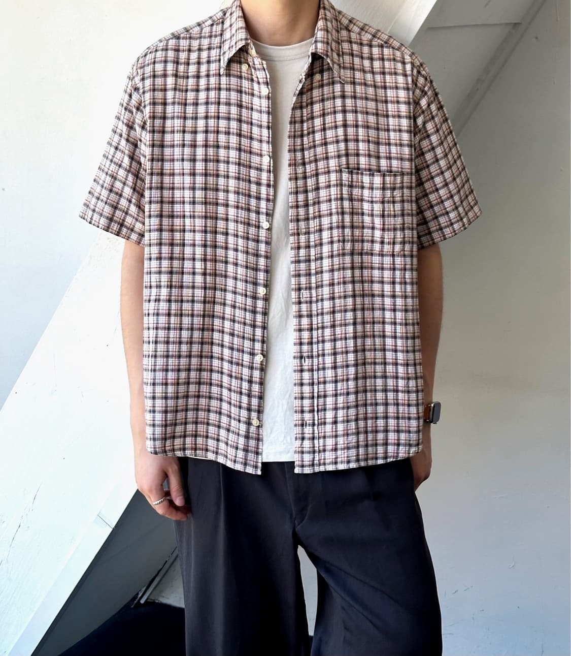 Natural cotton volume fabric H/S shirt 상품이미지5