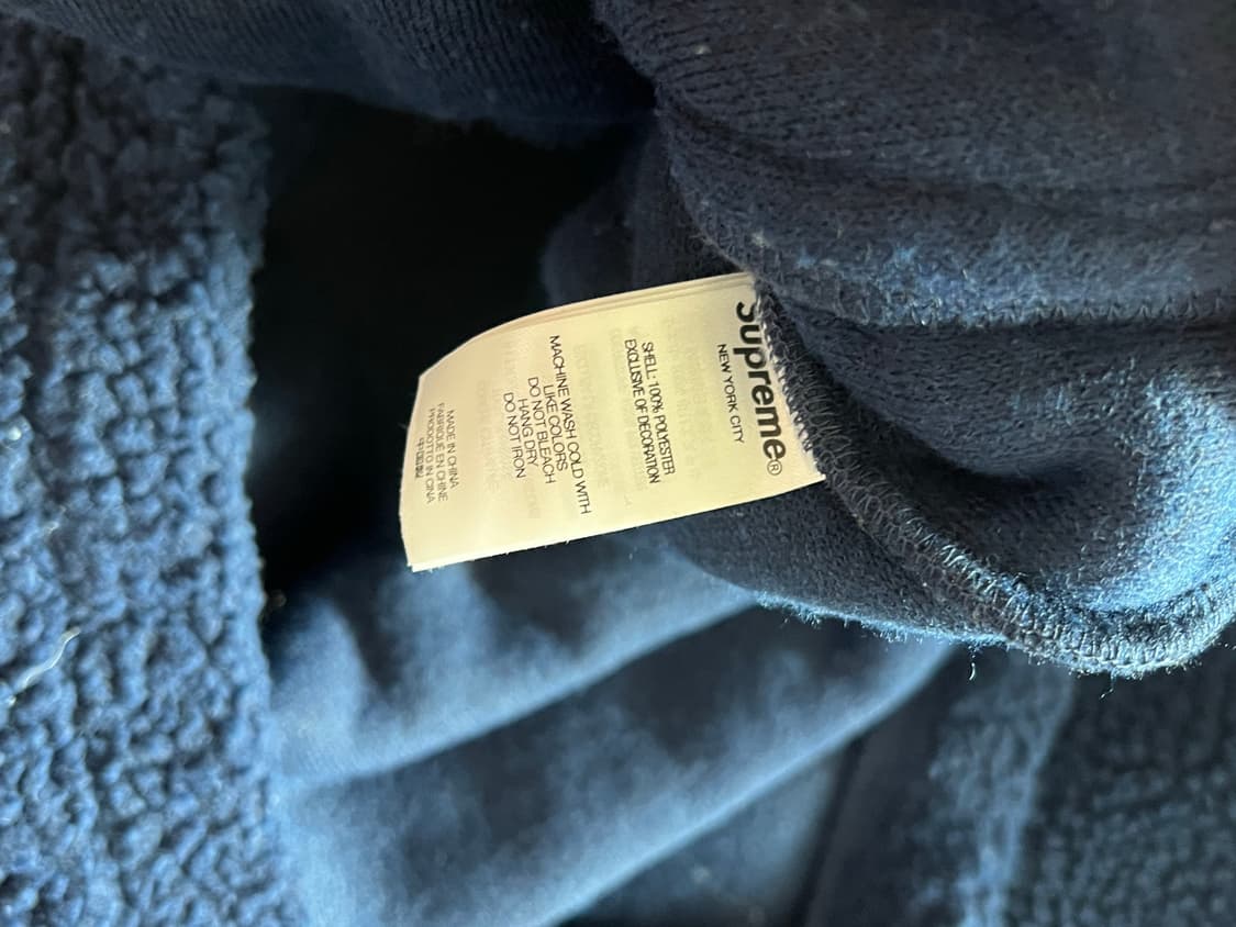 슈프림 아크 하프 집 플리스 풀오버 네이비 상품이미지5