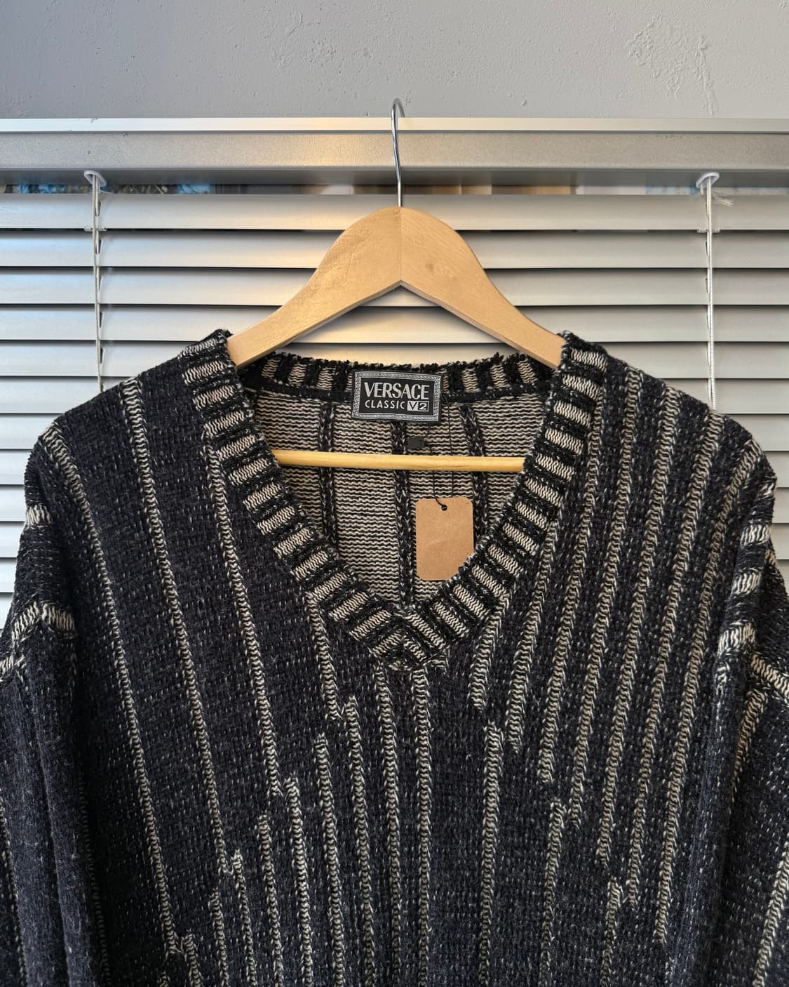 VERSACE V-neck cable knit 상품이미지3