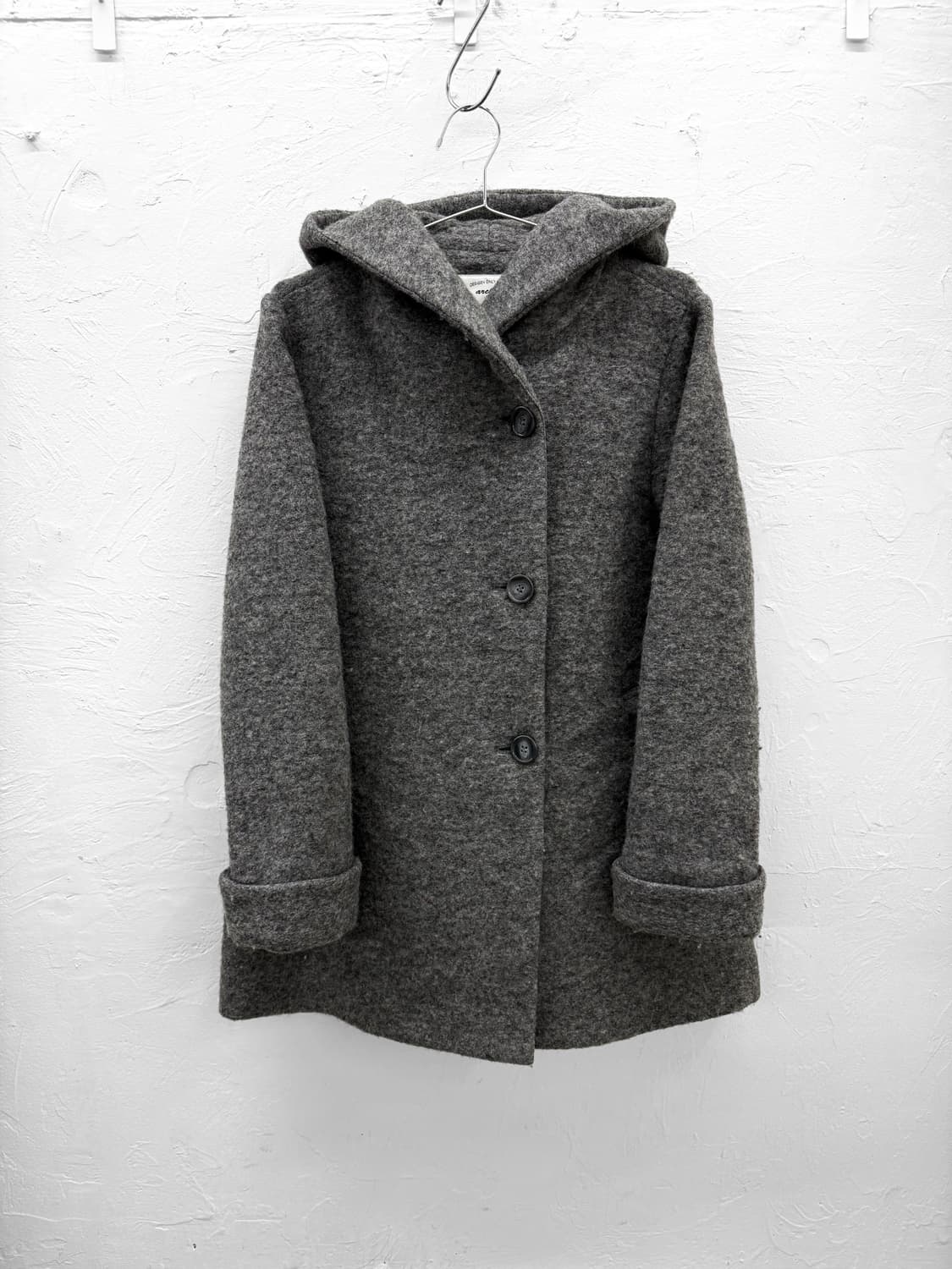 JPN 울 후드 코트 상품이미지1