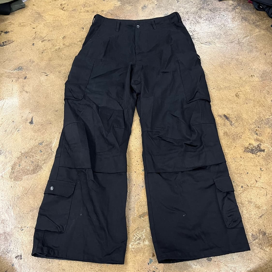 [ 정품/3 ] 해칭룸 지퍼 카고 워크 팬츠 블랙 b14 상품이미지2